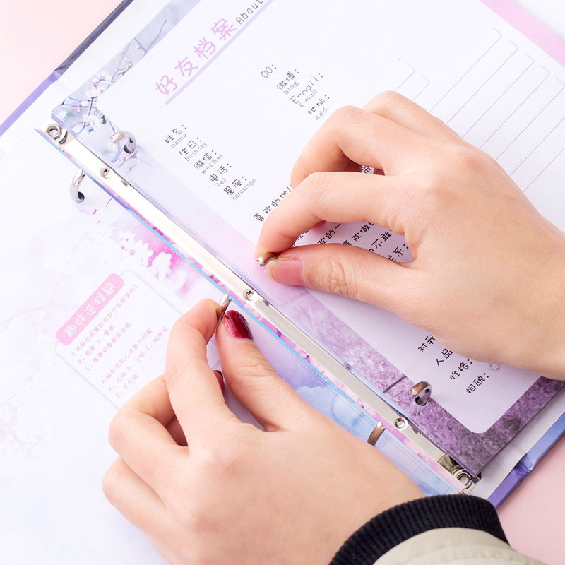 活页同学录女生开学礼品唯美留言册校友录回忆录小学生活动纪念册