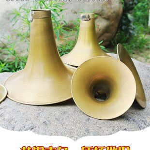 唢呐碗黄铜碗口专业喇叭D调降BAG大中小号纯铜原坯做旧碗尺寸标准
