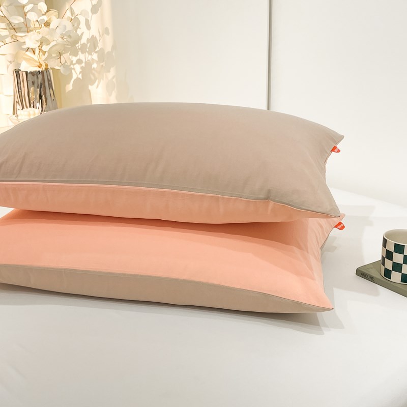 简约全棉枕套一只装单个48X74cm春秋学生宿舍单人纯棉枕头套40x60