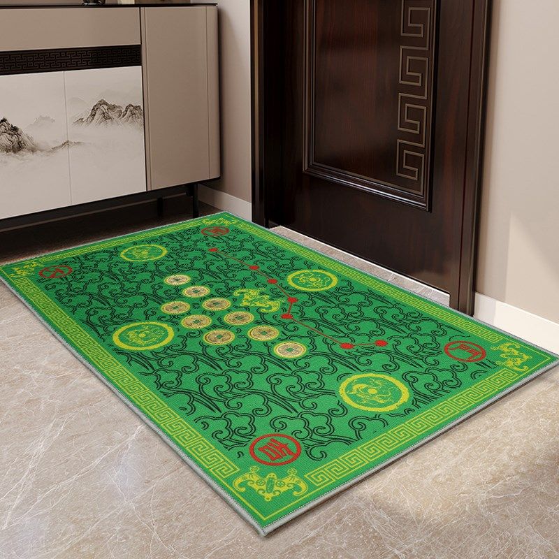 家用进门五帝钱地垫绒面门垫浴室卧室入户门玄关防水滑地垫,家居饰品,落地摆件,淘宝优惠券,粉丝福利购,淘宝优惠卷