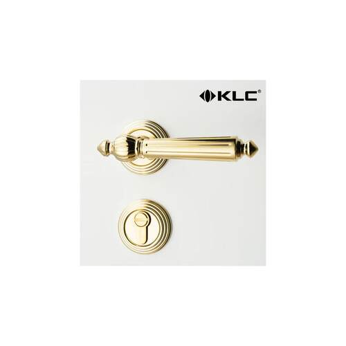 klc美式金色轻奢门锁室内卧室房门锁家用通用型北欧亮金静音门锁