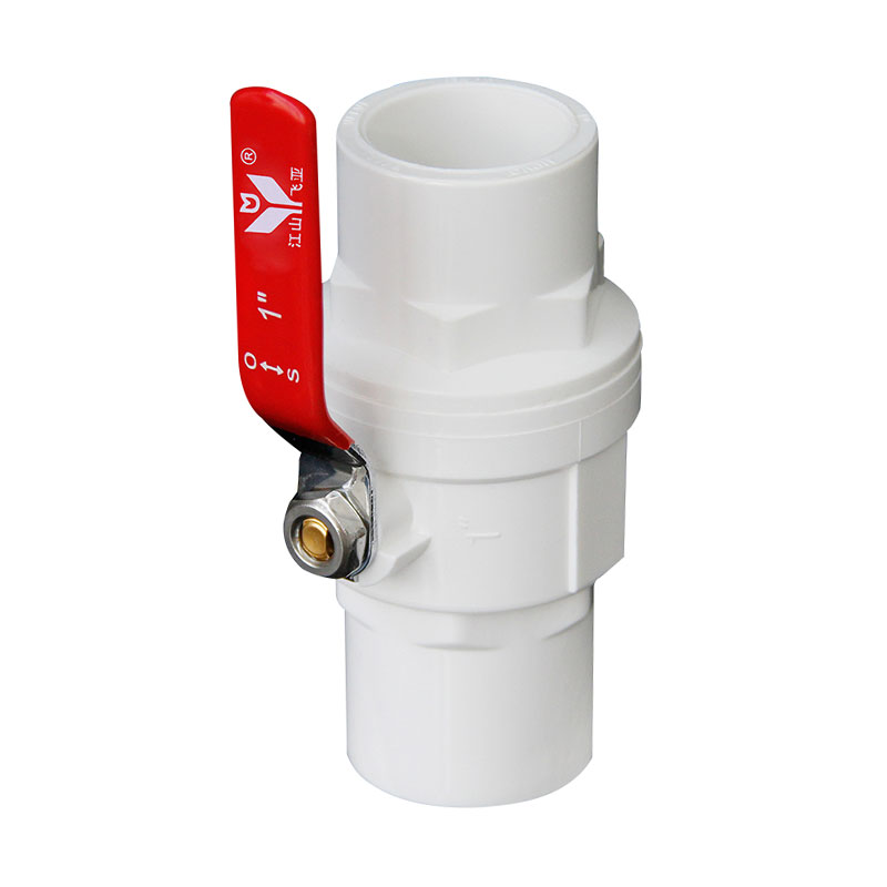 PVC钢柄球阀开关阀门水管闸阀配件32弯头20  25钢手柄40