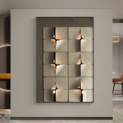 极简抽象玄关装饰画侘寂风客厅走廊过道壁画高级感入户正对墙挂画