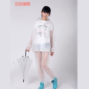 套装 成人男女式 户外漂流防水透明便携分体骑行防暴雨外卖雨衣雨裤