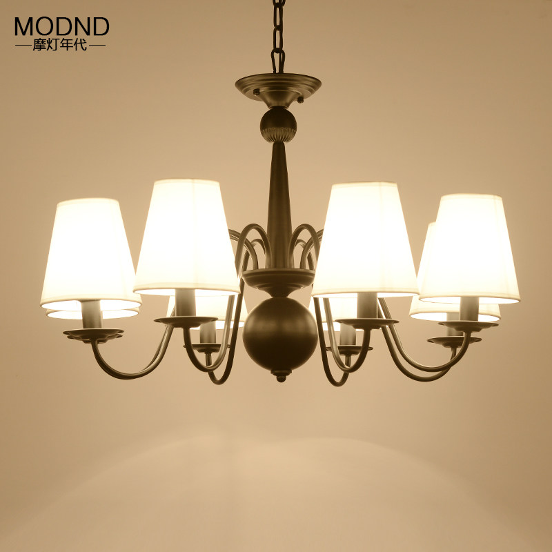 美式吊灯简约乡村客厅灯欧式复古铁艺灯北欧灯饰餐厅卧室8头灯具,家装灯饰光源,客厅吊灯,淘宝优惠券,粉丝福利购,淘宝优惠卷