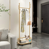 轻奢家用衣帽架落地卧室简约铁艺小户型衣服架多功能可移动挂衣架