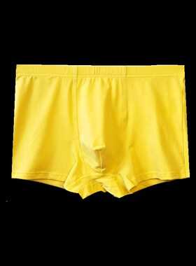 黄色男士内裤本历年红色内裤纯棉平角裤四角裤结婚中腰大码底裤