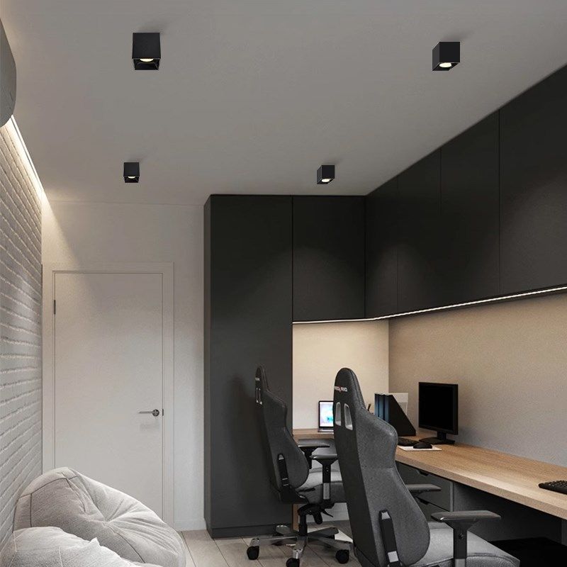 明装筒灯无主灯客厅照明方形走廊阳台天花灯led射灯免开孔斗胆灯,家装灯饰光源,明装射灯,淘宝优惠券,粉丝福利购,淘宝优惠卷