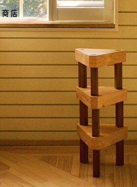 卷宗商店  GASKA TRIO Stool 实木手工三角矮凳 家用小凳子换鞋