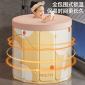 泡澡桶可折叠大人家用洗澡桶冬天儿童全身浴缸沐浴桶浴盆成人神器
