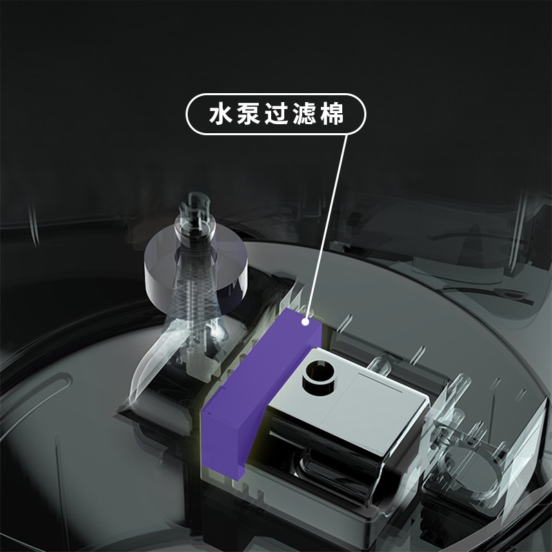 霍曼homerun 猫咪三代饮水机宠物喂水器水泵滤芯过滤棉黑色盒装