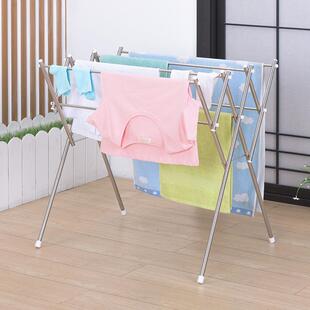 折叠毛巾架浴室落地不锈钢多功能小型飘窗卫生间晾衣架