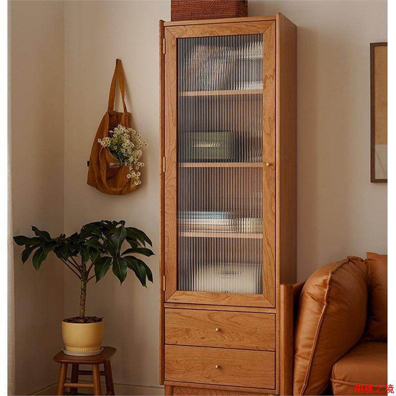 北欧简约樱桃木书柜全实木带门玻璃书橱现代书房储物柜客厅展示柜,农用物资,其他肥料,淘宝优惠券,粉丝福利购,淘宝优惠卷