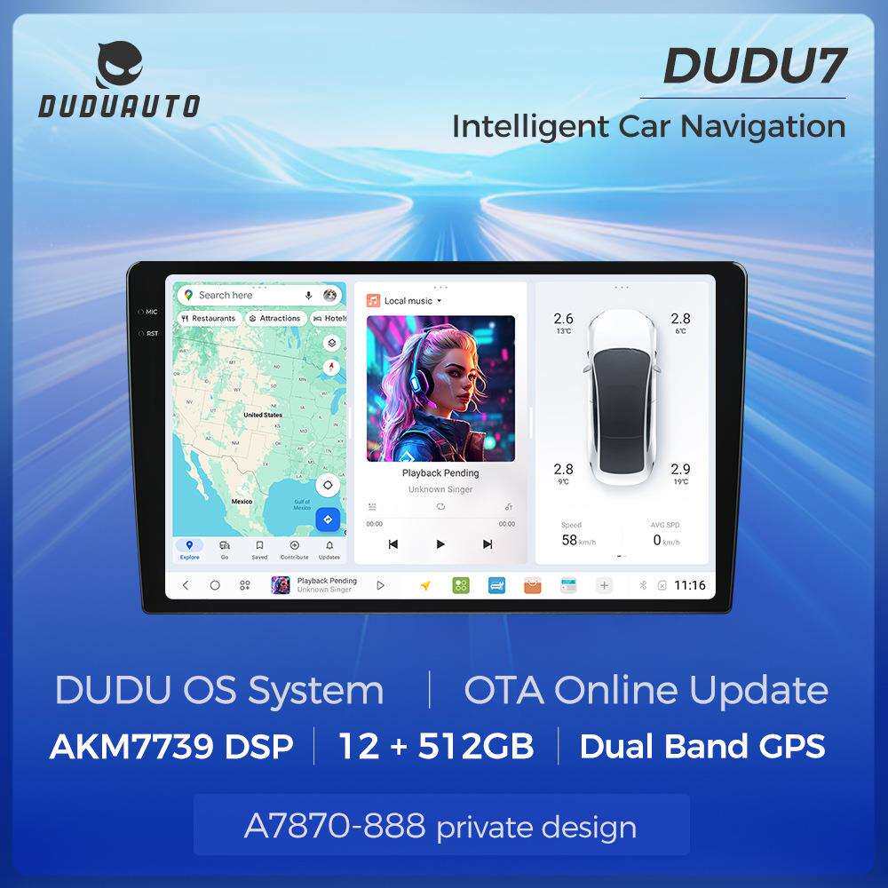 适用于DUDU6DUDU7MEKEDE嘟嘟梁山海外版智能改装安卓交互导航仪