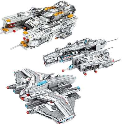 臻砖786-788拉格朗日系列重型攻击机模型益智积木型拼装玩具男孩