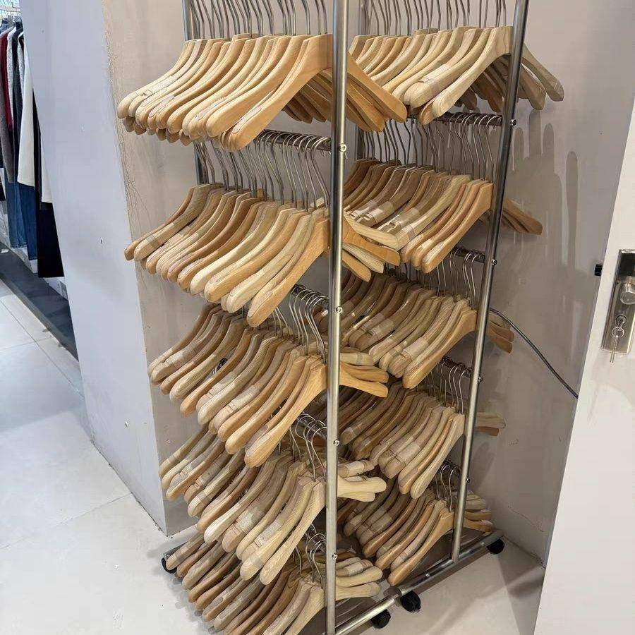 不锈钢装可45323934店架收纳架衣移动童装衣撑架服子仓库多层裤夹