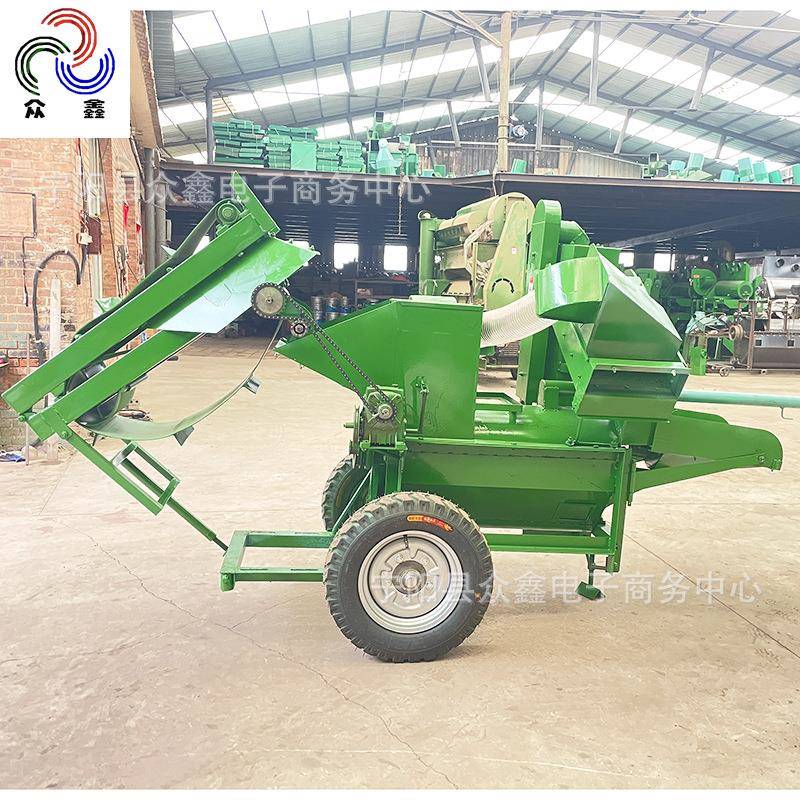 用行走式玉米脱粒机柴油机干湿两自动上装料袋车装电950动玉米脱