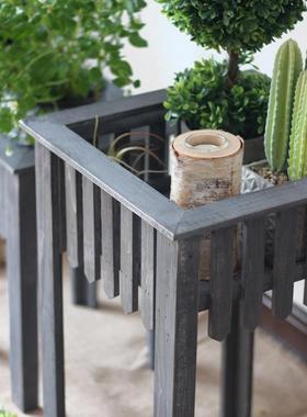 9IAO质C木花架落地组收纳置物架花器花盆阳合台花园角装饰杂落货