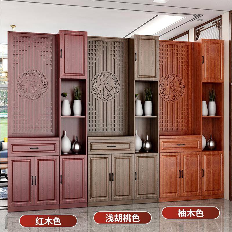 玄对关柜进隔柜屏风门客厅BHT简约现代入户正门装饰置断物架实木m