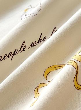 纯棉磨毛床单件全棉100老粗布学生宿人舍单加单厚AHT被枕套三件套