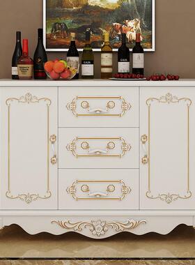 欧功式餐边柜柜酒一体WEJ靠墙厨房置柜白色餐厅储物物多能收纳茶