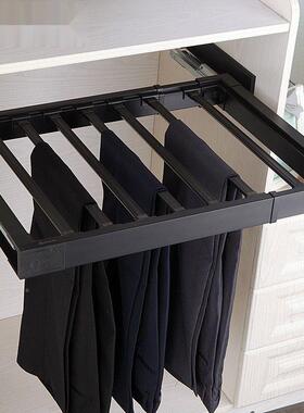裤架缩柜家用伸挂裤子架多功能裤抽柜内抽拉推裤架裤拉OWO五金衣