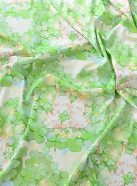 43760支2套0厘米宽儿贡缎纯棉布料床单5被套枕床笠幼园宝宝四叶草