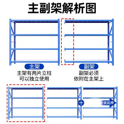 轻型仓置库仓架储货857库房重型物架快递超市中型物铁架子多层储