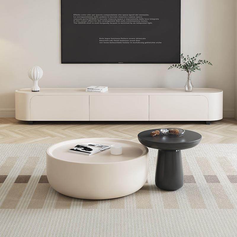 法式奶风茶几客厅约小户型家用网红2401#大新款小圆茶几简电视柜,住宅家具,茶几,淘宝优惠券,粉丝福利购,淘宝优惠卷