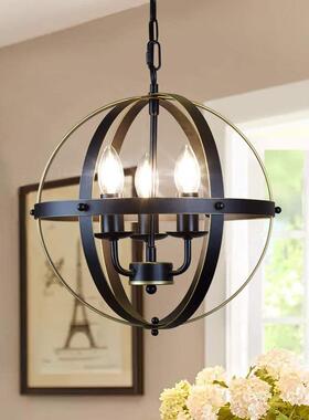 lft美餐厅SVW吊灯o复创古工业风铁艺灯意家居个式性客厅餐厅灯