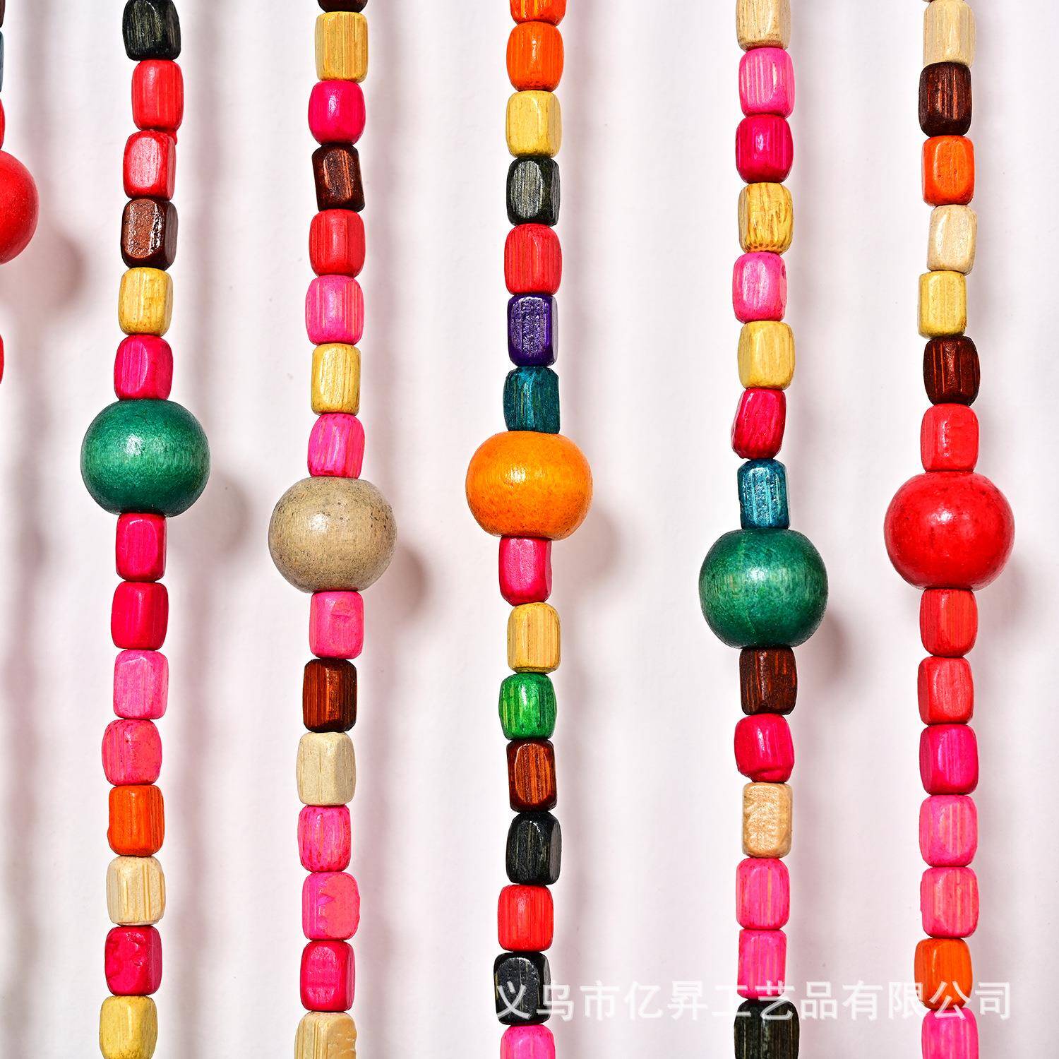 彩间隔门帘帘成品玄关EVP隔断实七木珠珠帘客厅玄卧室关卫生间免