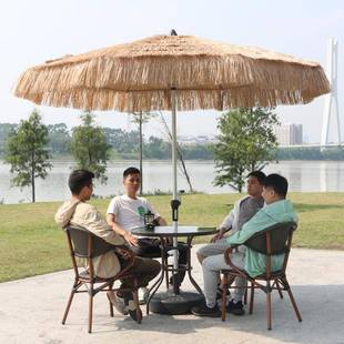 户外遮阳伞茅草伞仿真稻草伞宿农乐537太民阳景区外能摆休闲毛草