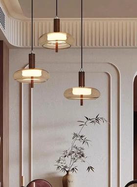 法式中餐厅灯吊灯三头vi古nae美拉德复古玻璃设计师吧台g圆桌SVEt