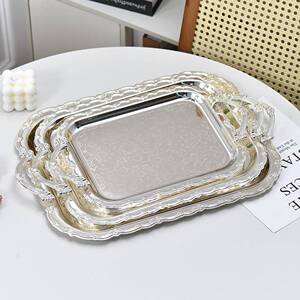 金托属托欧式风格高级盘感盘零食金手饰水果置物盘客厅478装饰属