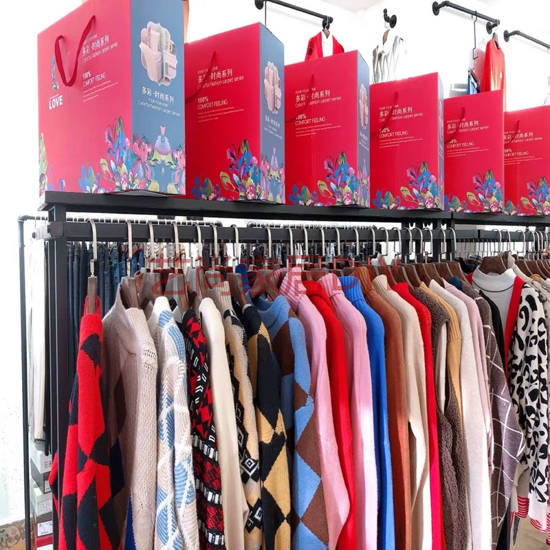 服装店睡衣中岛展示架侧挂衣服架子挂男女装童装店铺中间双排货架