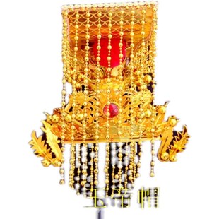 新款皇帝帽 玉帝帽子 龙王帽子古装汉服演出 可以定做神像用大小