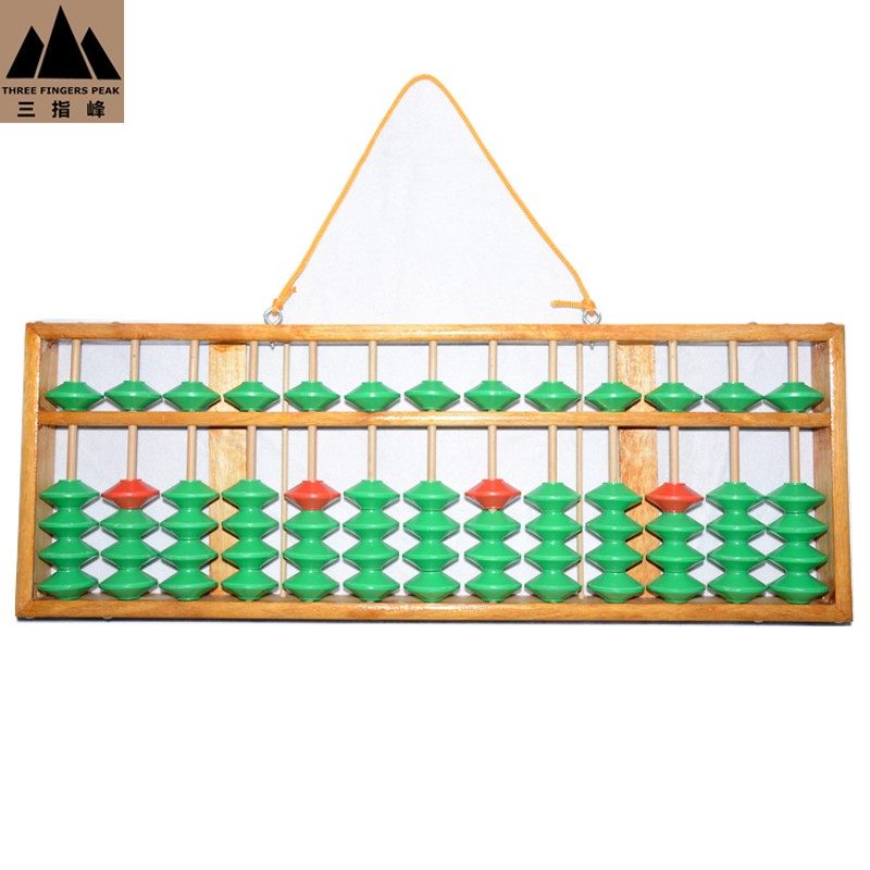 13档5珠木质教学算盘可挂式大教具高档老师上课用专用算盘不滑珠