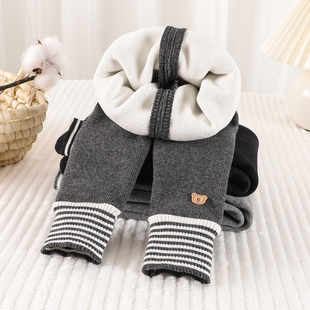 小女孩保暖裤 女童加绒内搭裤 3棉裤 1女宝宝一体绒裤 子 秋冬外穿长裤