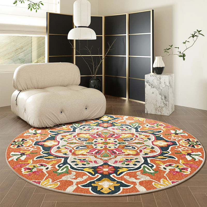 圈绒复古欧式圆形地毯客厅茶几圈绒毛毯古典美式卧室床边隔音垫,居家布艺,地毯,淘宝优惠券,粉丝福利购,淘宝优惠卷