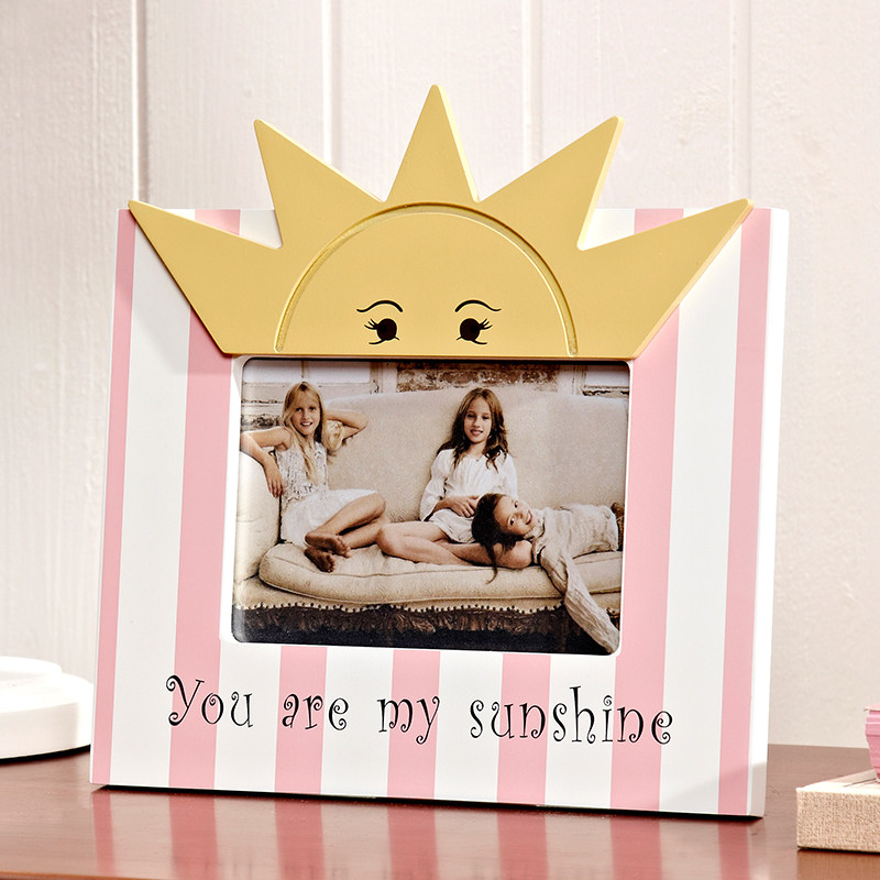 美式小相框摆台六寸创意相架像框架 女孩房照片像框摆放家居饰品