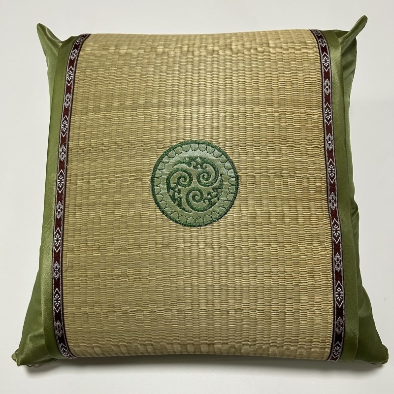 夏季天然日式蔺草凉席子沙发靠垫套抱枕套办公室护腰靠垫套不含芯