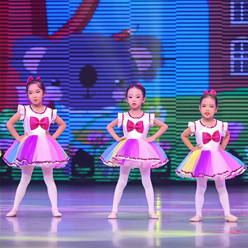 六一儿童演出服蓬蓬裙女童纱裙幼儿园合唱表演服可爱舞蹈裙舞蹈服