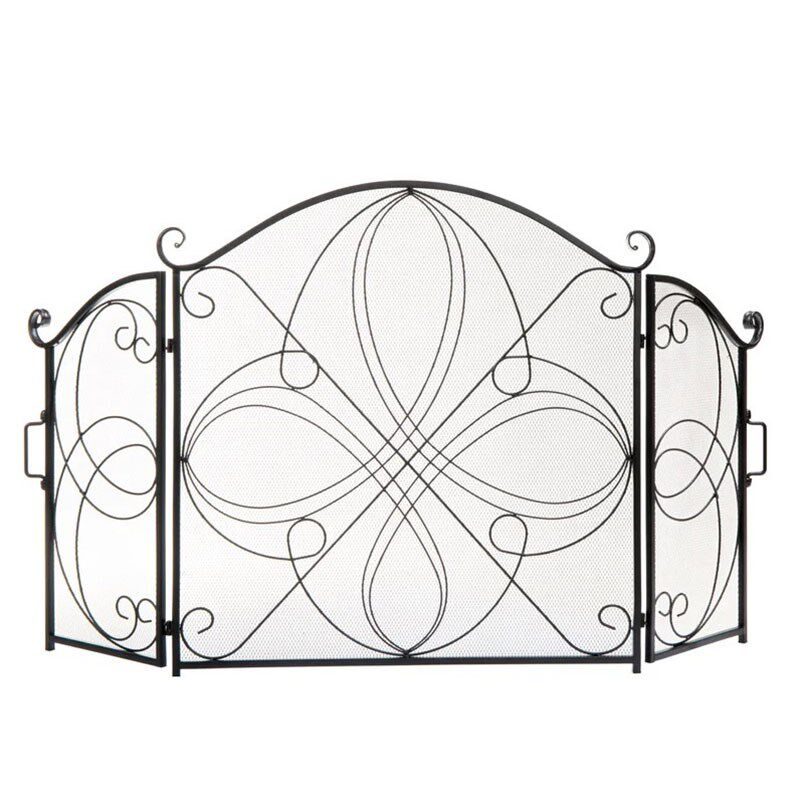 欧式折叠装饰做旧仿古铁艺壁炉屏风隔断新品家用客厅壁炉门包邮