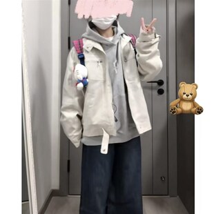 复古哈灵顿水洗夹克男女2025春季新款美式街头风拉链工装立领外套