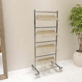 服装 架大容量仓库货架 店不锈钢移动衣架多层收纳层架落地男女服装