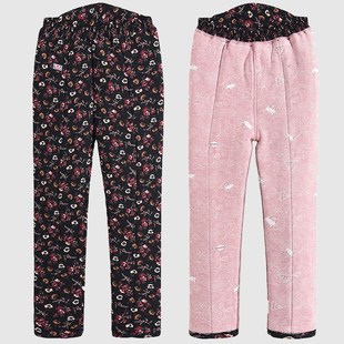 老人 驼绒中老年加厚高腰松紧腰内穿加肥妈妈直筒保暖裤 棉裤 女冬季