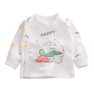 婴儿秋衣单件上衣春秋薄款纯棉a类新生儿衣服0一3月宝宝内搭开衫