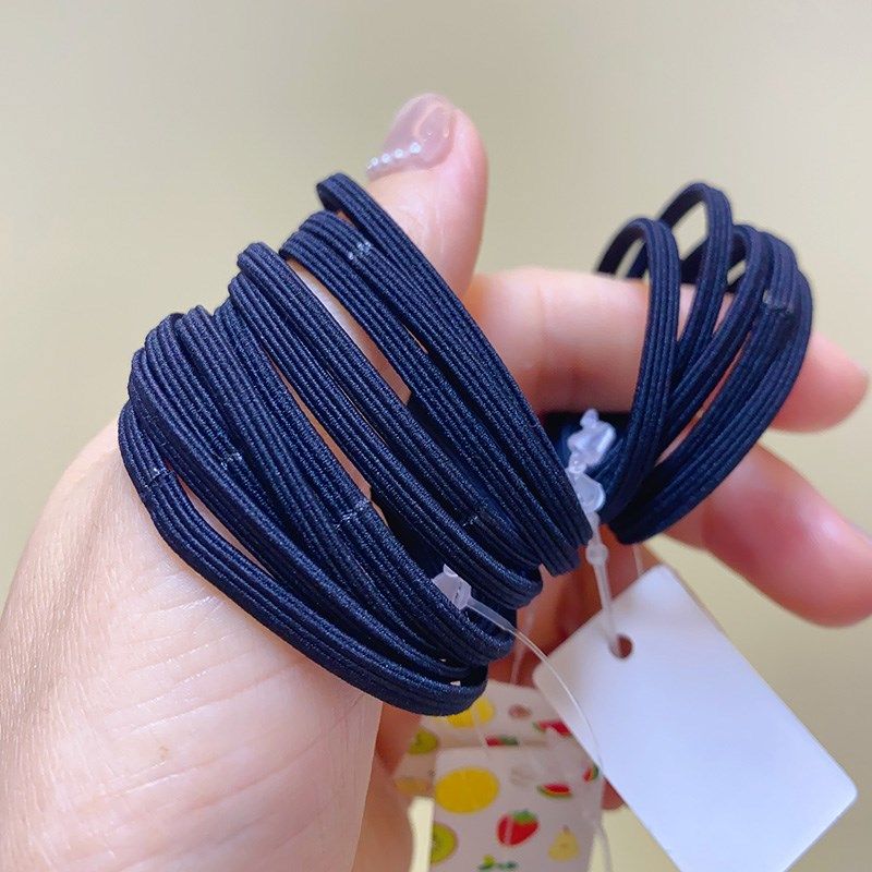 头绳发圈黑色高弹力2024新款扁线马尾头发发绳儿童橡皮筋女扎头,童装/婴儿装/亲子装,发饰,淘宝优惠券,粉丝福利购,淘宝优惠卷