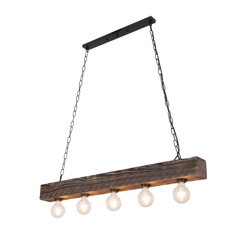 复古工业风创意个性实木吊灯餐馆茶楼民宿餐厅吧台美式仿古吊灯具