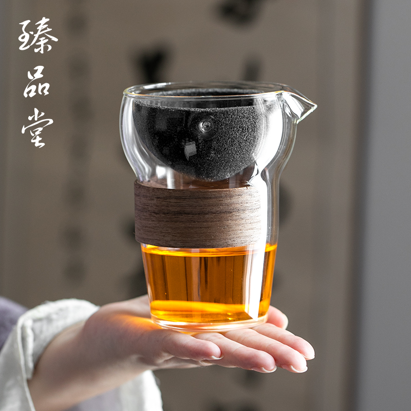 臻品堂小青柑专用泡茶壶茶水分离无孔过滤茶漏一体公道杯玻璃高档